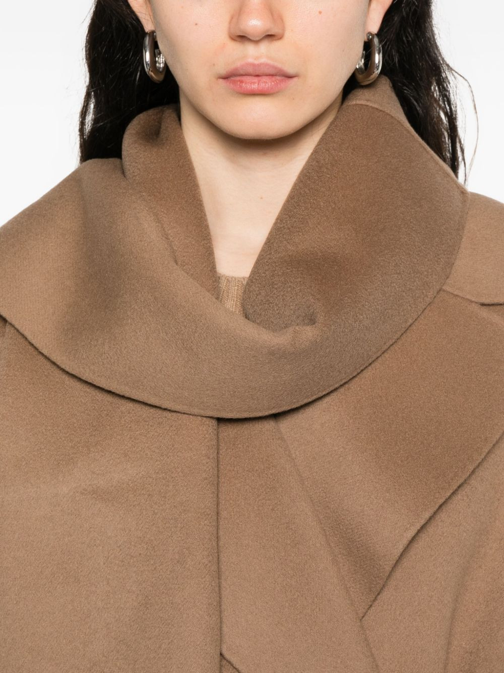 waist-belt wrap coat - 5