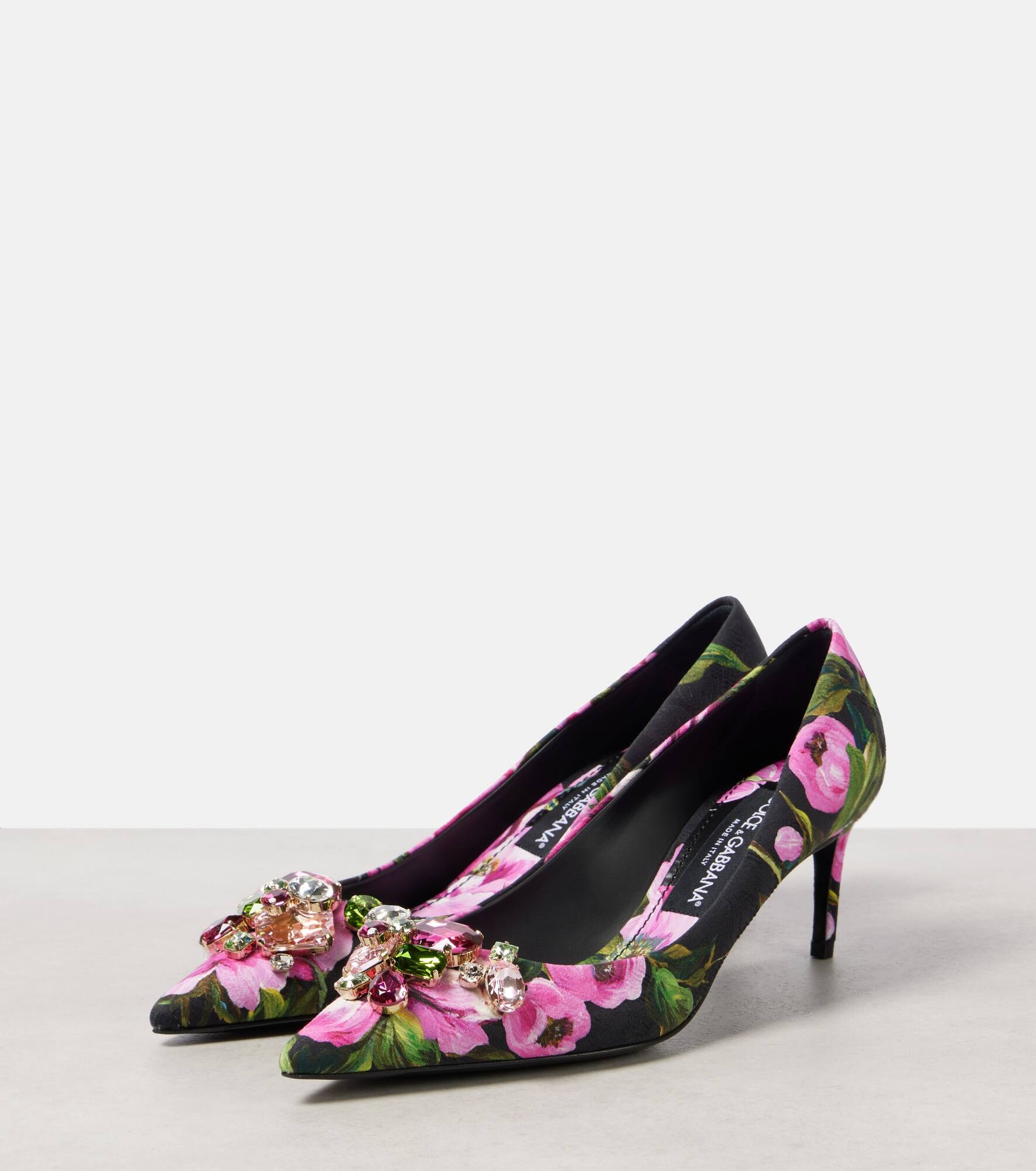Lollo embellished floral pumps - 4