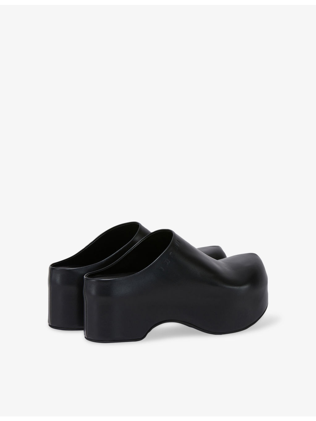 Chunky Leather Clogs - 4