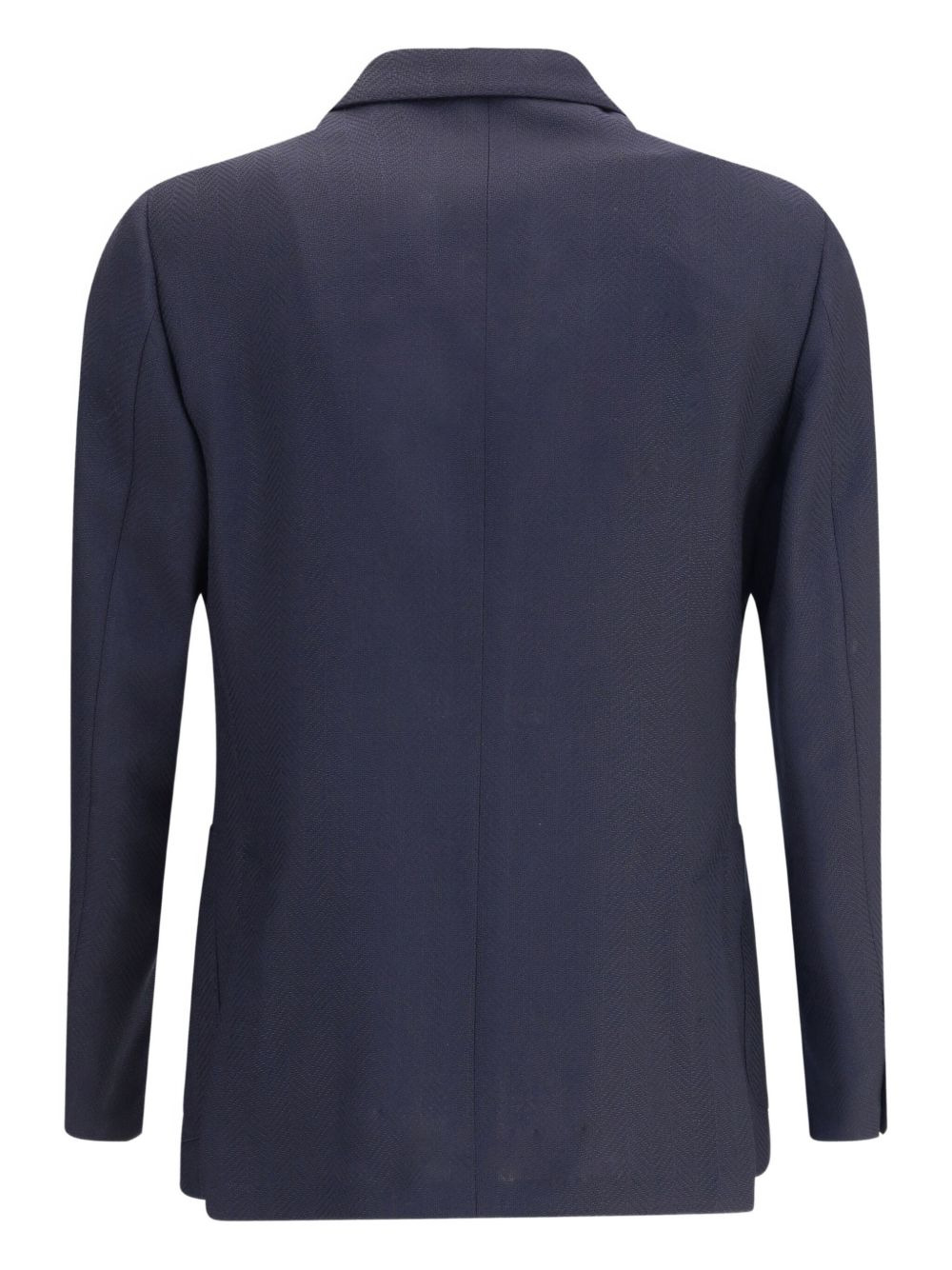 double-breasted herringbone blazer - 2