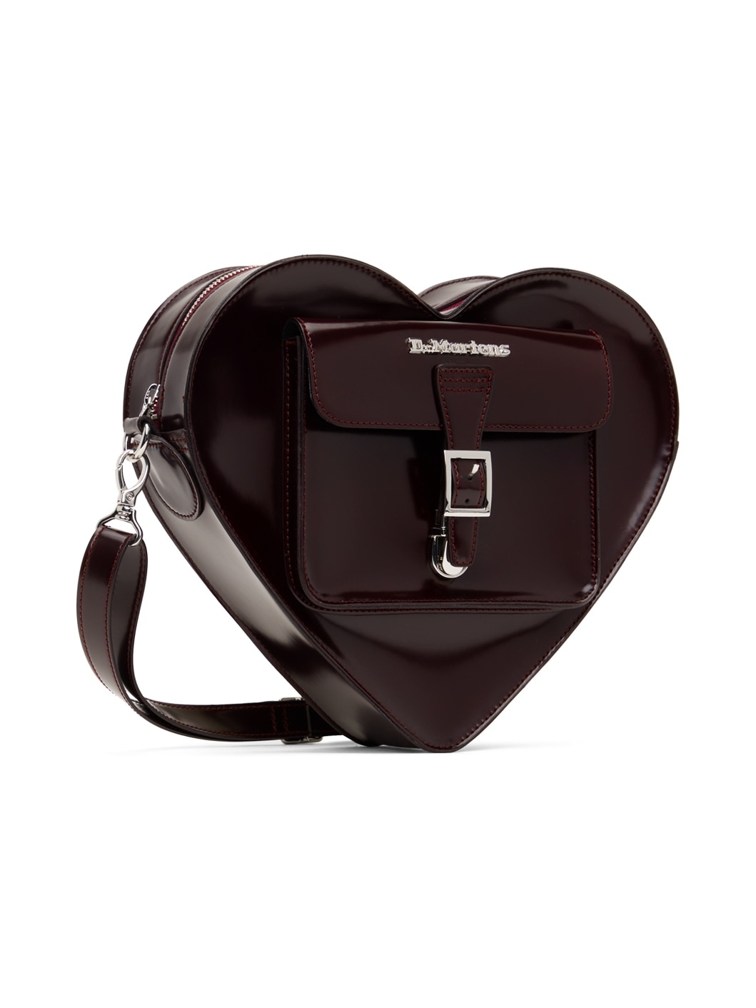Burgundy Heart Shaped Backpack - 2
