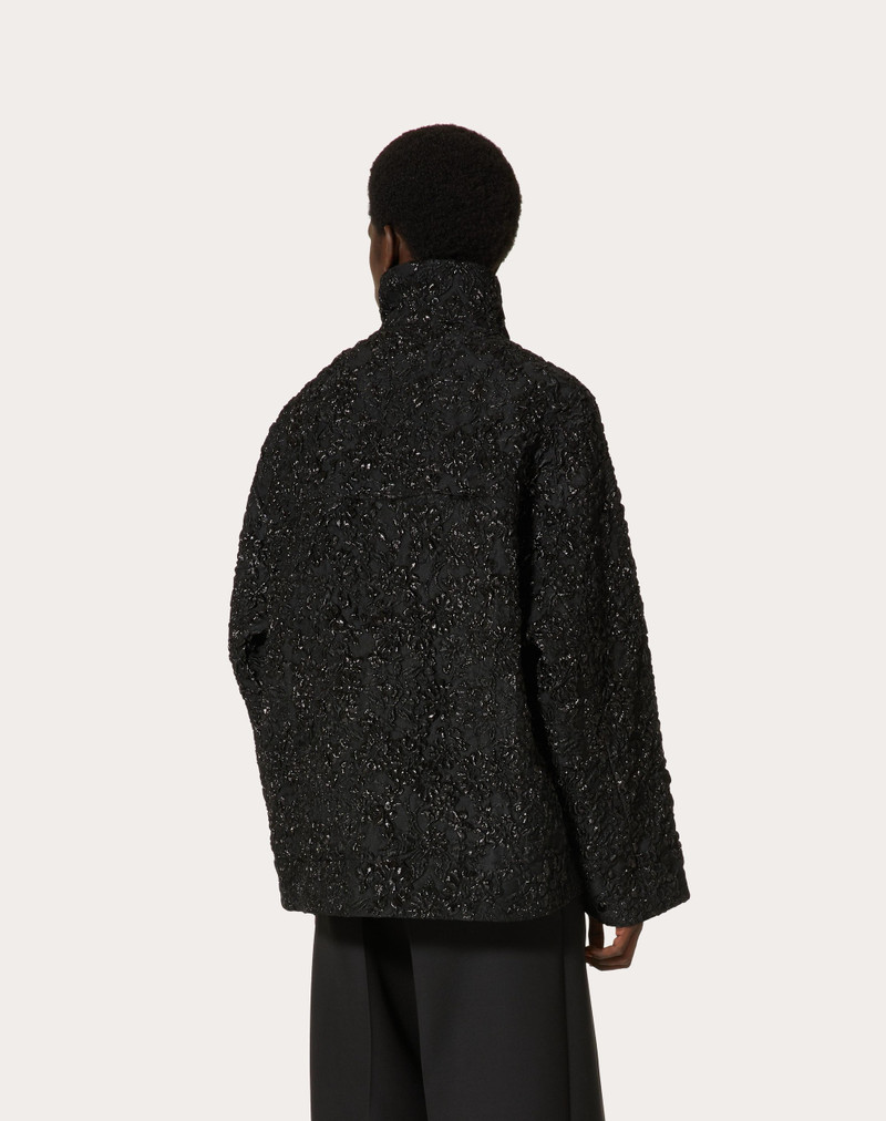 NYLON BROCADE JACKET WITH ALL-OVER FLORAL LUREX JACQUARD 4