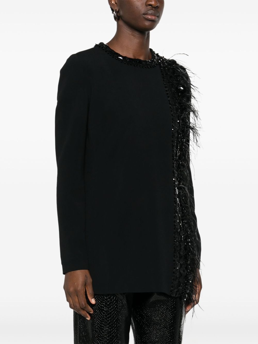 embroidered cady blouse - 3