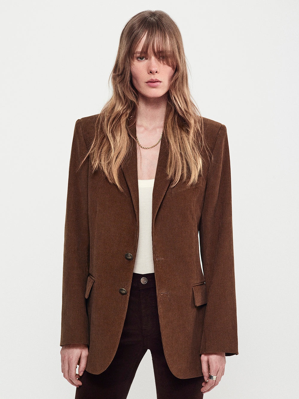 Everyday Cord Blazer in Tobacco - 2