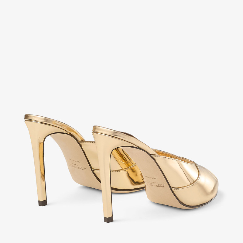 JIMMY CHOO Brigitte Mule 100
Gold Liquid Metal Leather Mules outlook