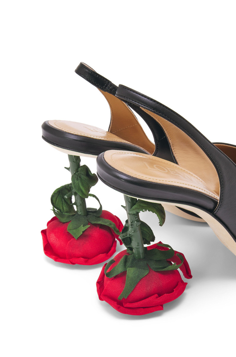 Rose heel slingback in calfskin 4
