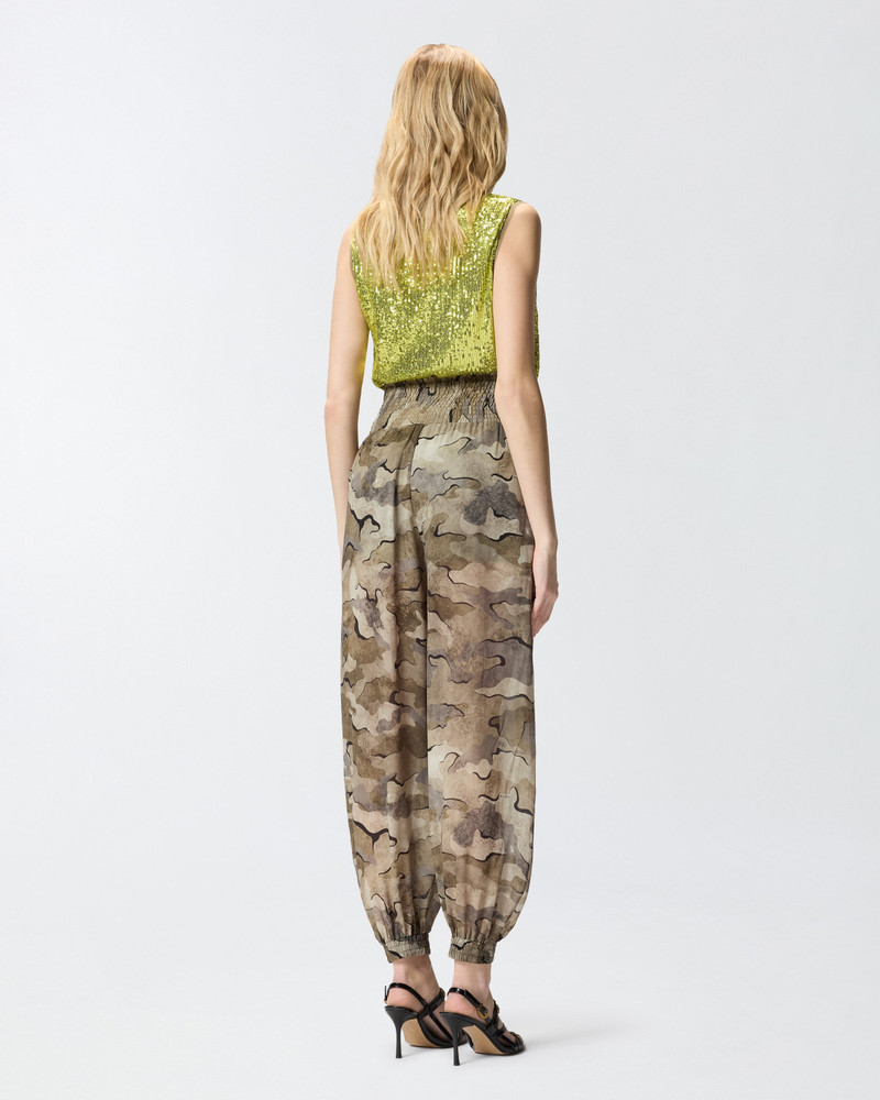 CAMOUFLAGE BALLOON-FIT TROUSERS WITH HIGH WAIST 5