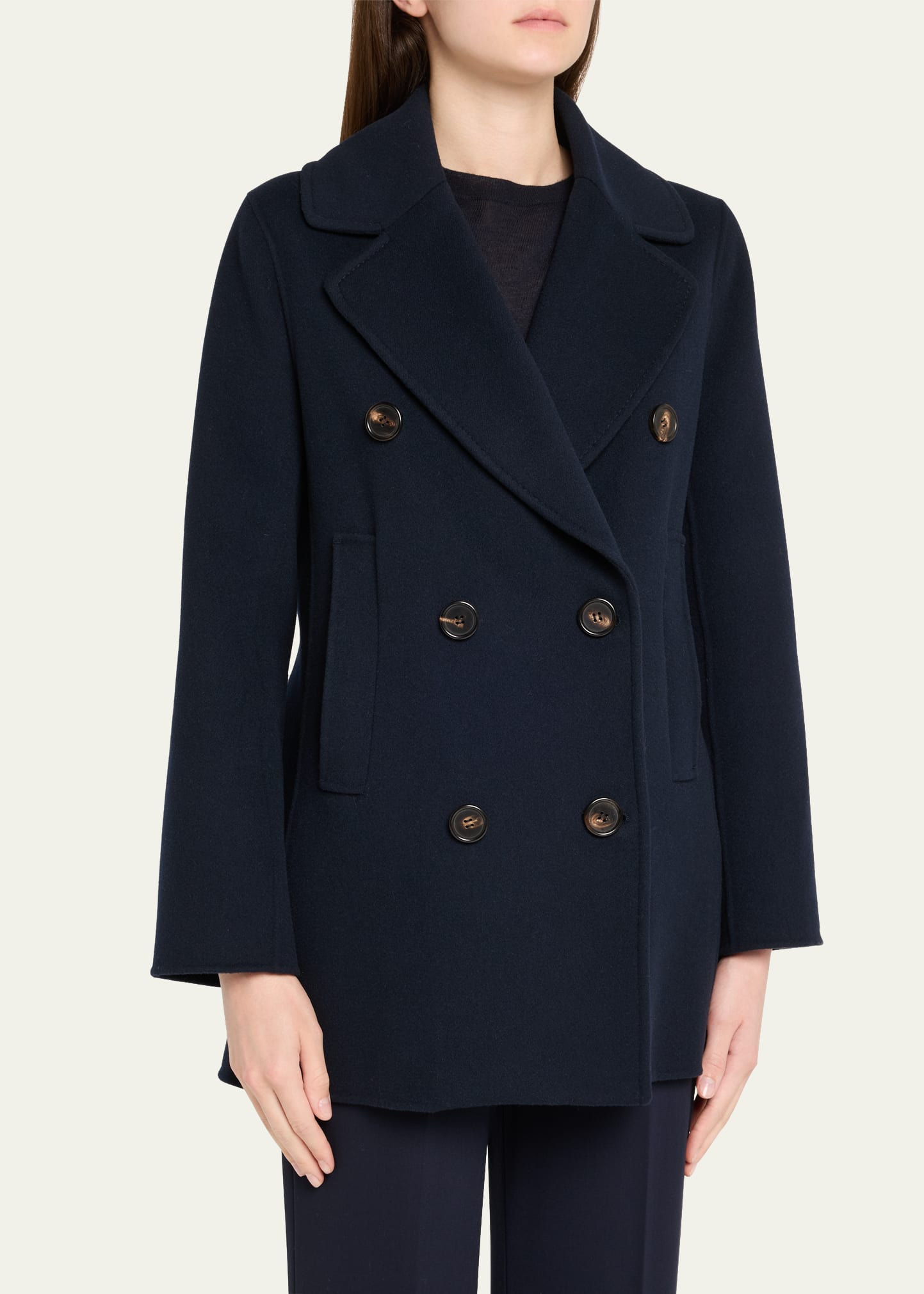 Caban Double-Breasted Wool Coat - 4