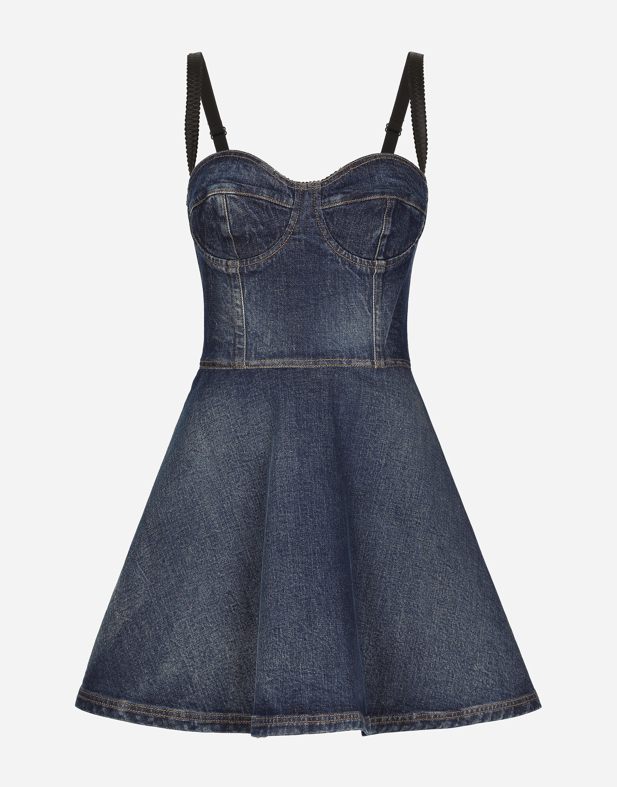 Short denim corset dress - 1