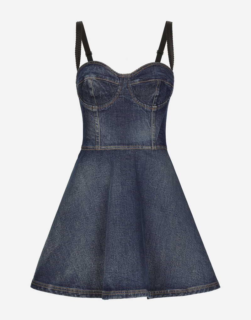 Short denim corset dress 1