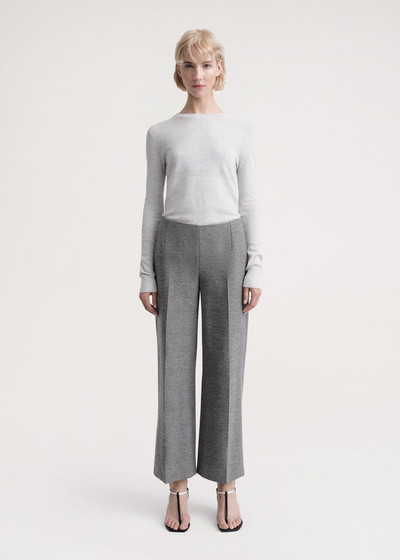 Totême Clean wide trousers grey mélange outlook