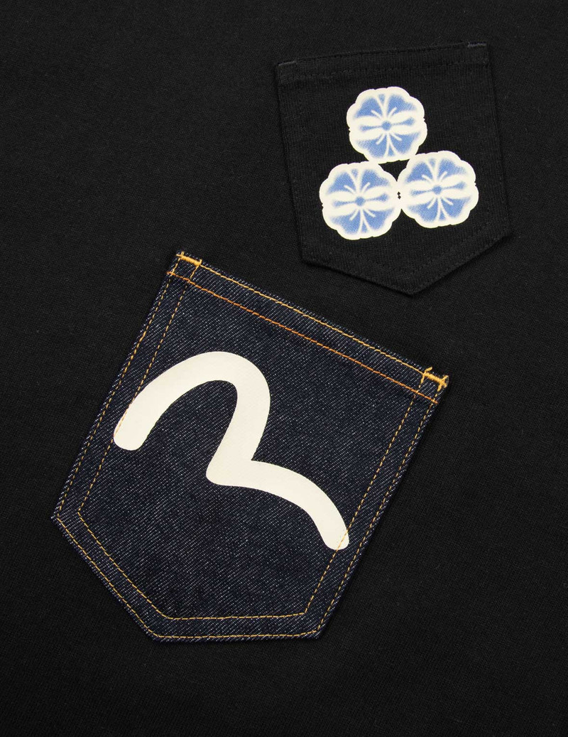 SEAGULL-PRINT DENIM POCKET RELAX FIT T-SHIRT 10