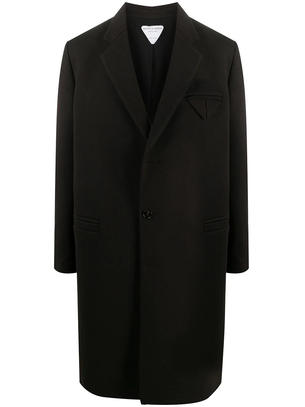 single-breasted wool coat - 1