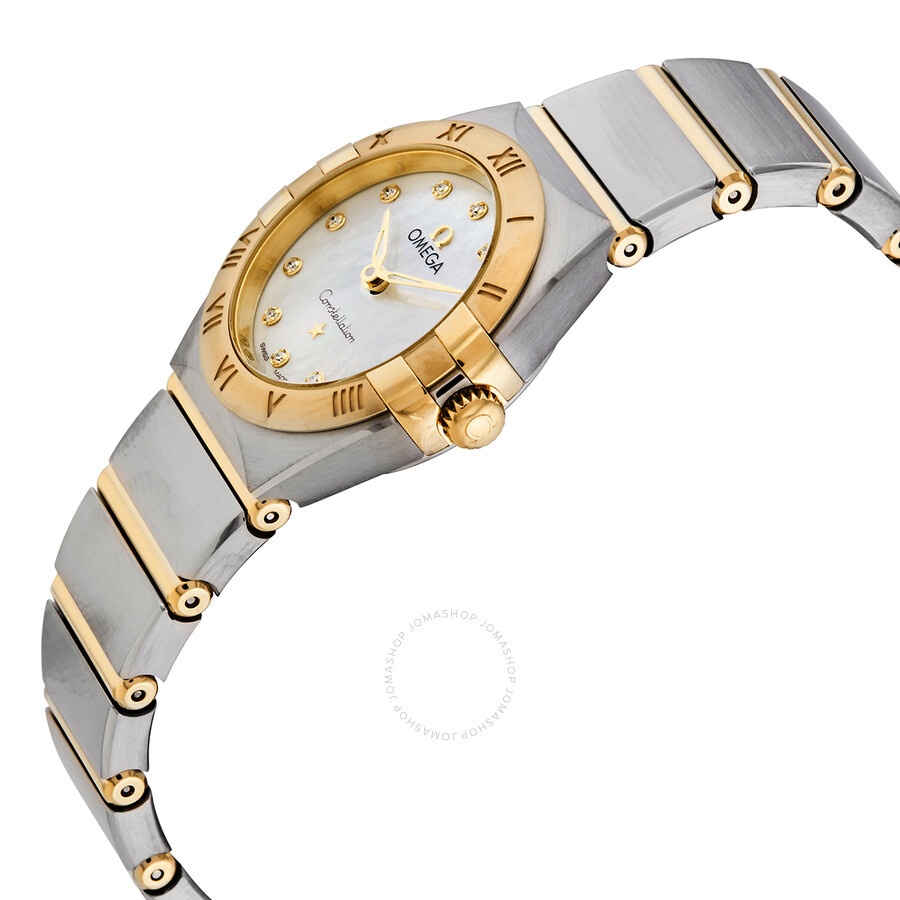 Omega Constellation Manhattan Quartz Diamond White Mther of Pearl Dial Ladies Watch 131.20.25.60.55. - 2