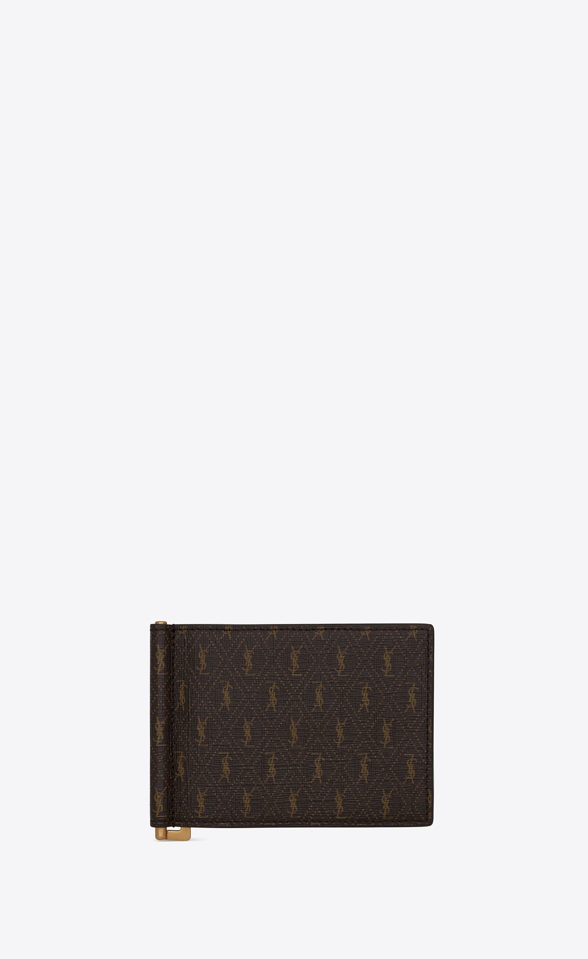 le monogramme bill clip wallet in saint laurent monogram canvas - 1