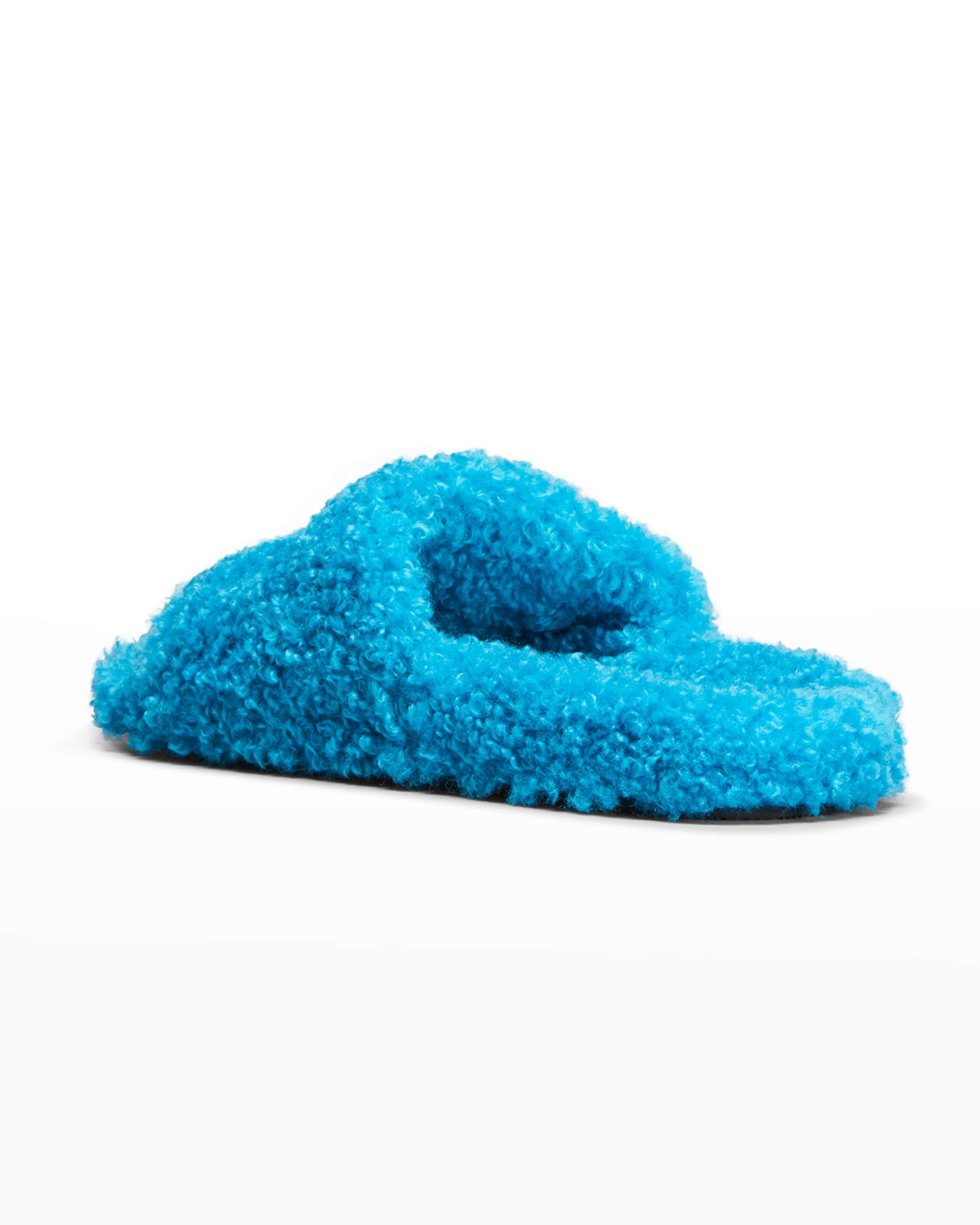 Men's Furry Logo Slide Sandals - 3