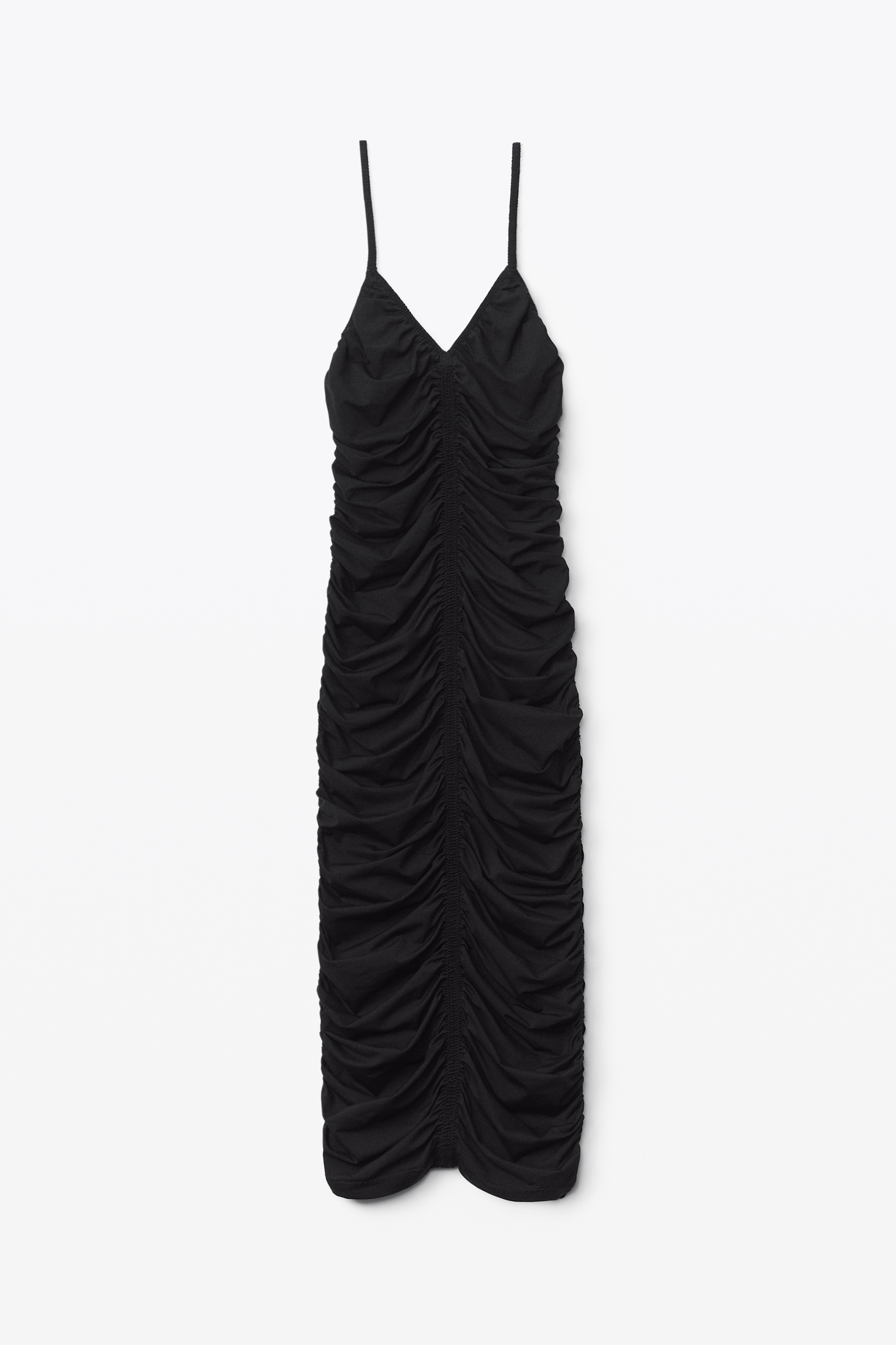 RUCHED SLIP DRESS IN HOSIERY JERSEY - 1