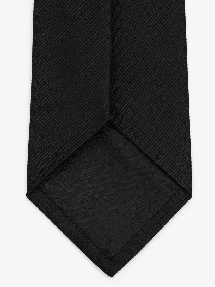 Men's Nettle Embroidery Tie in Black - 3