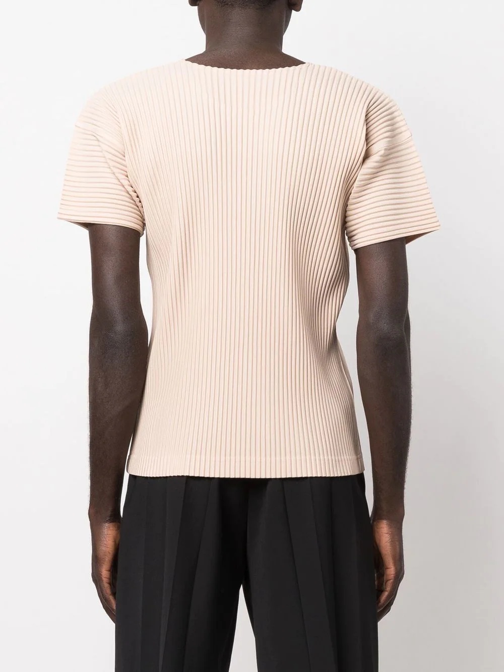 Oblique pleated T-shirt - 4