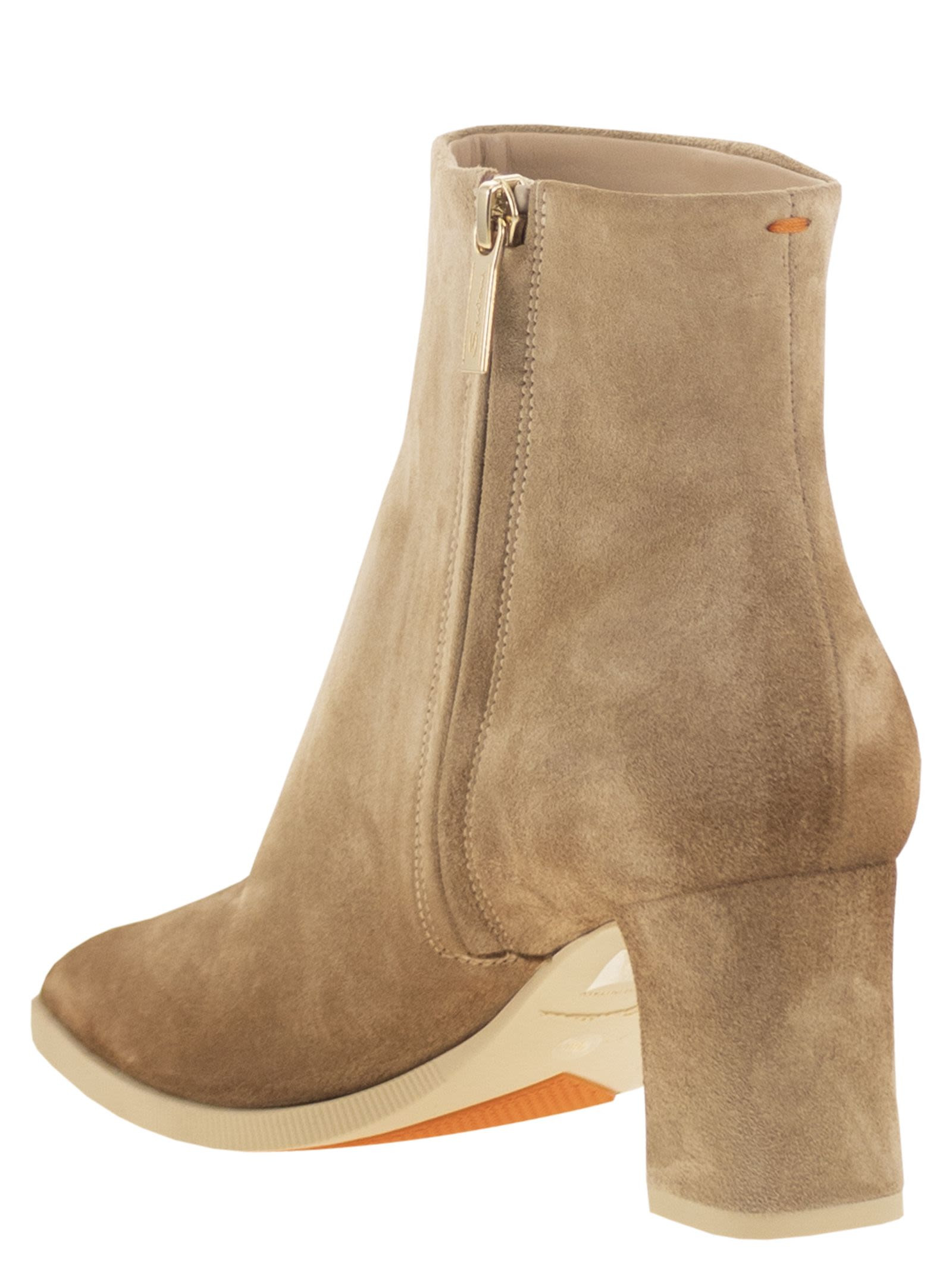 Santoni Women Mid-Heel Suede Ankle Boots - 3