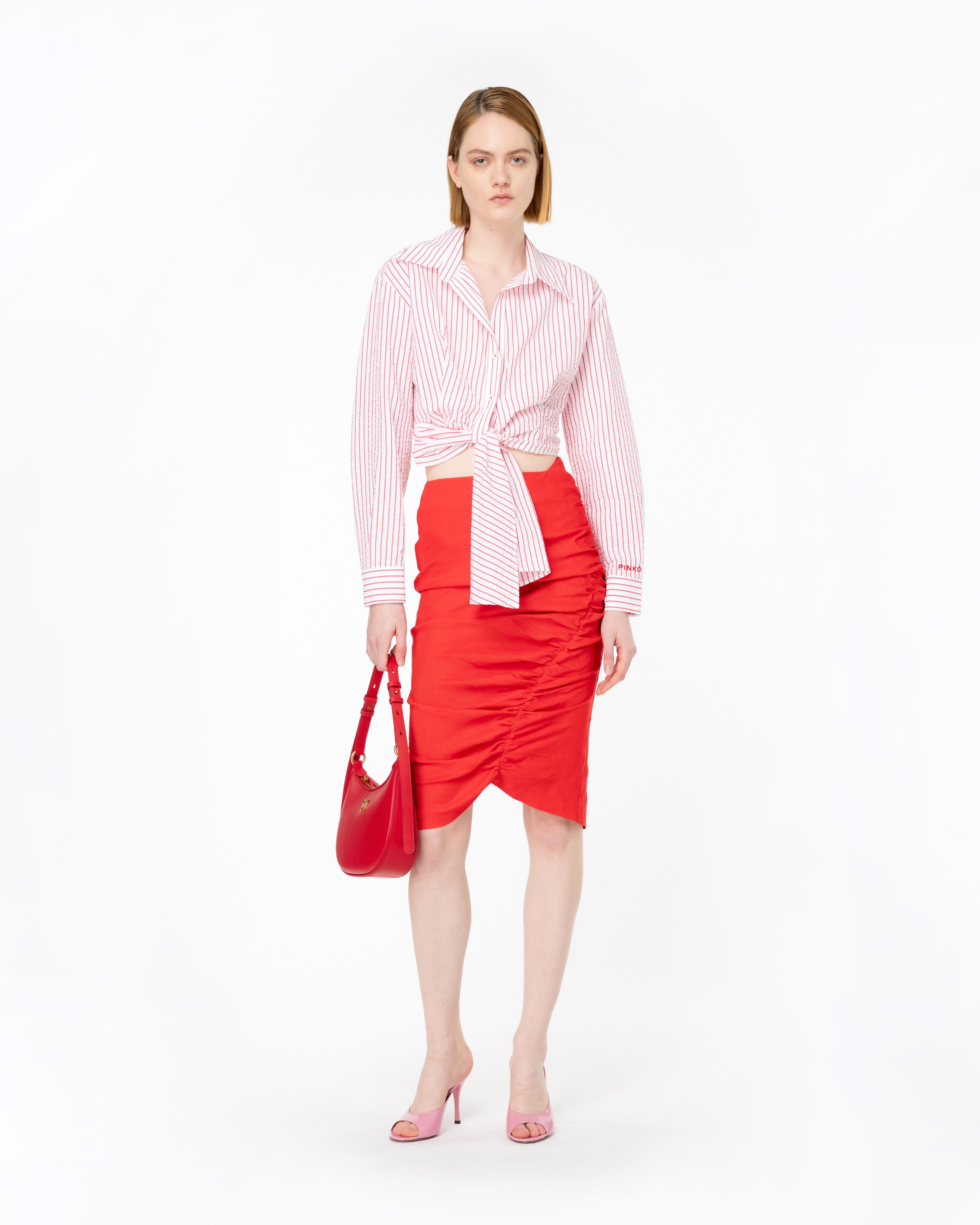LINEN CALF-LENGTH SKIRT - 2