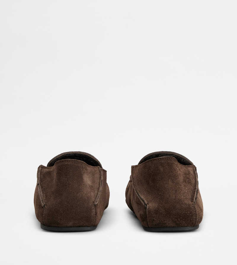 SLIPPER LOAFERS IN SUEDE - BROWN 3