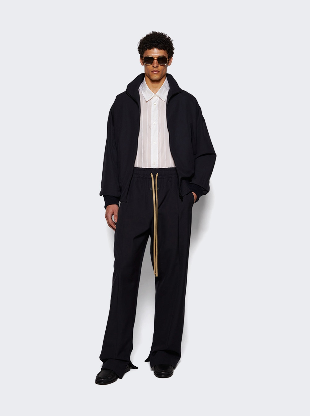 High Neck Track Jacket Navy - 5