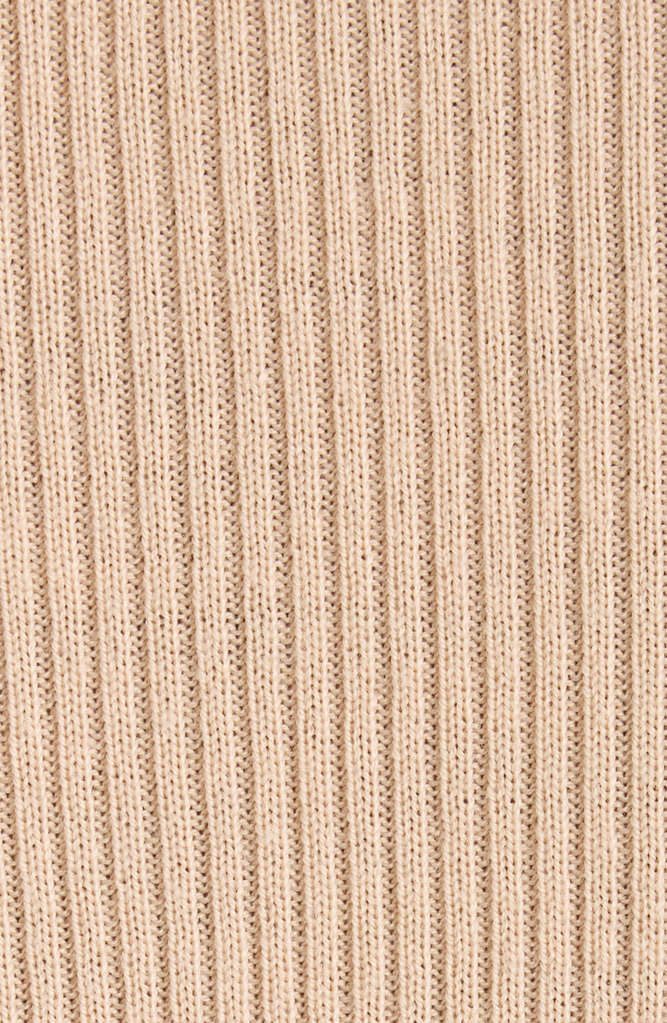 Chloé Fitted Wool Rib Henley Sweater in 6I6 Honey Pink at Nordstrom - 7