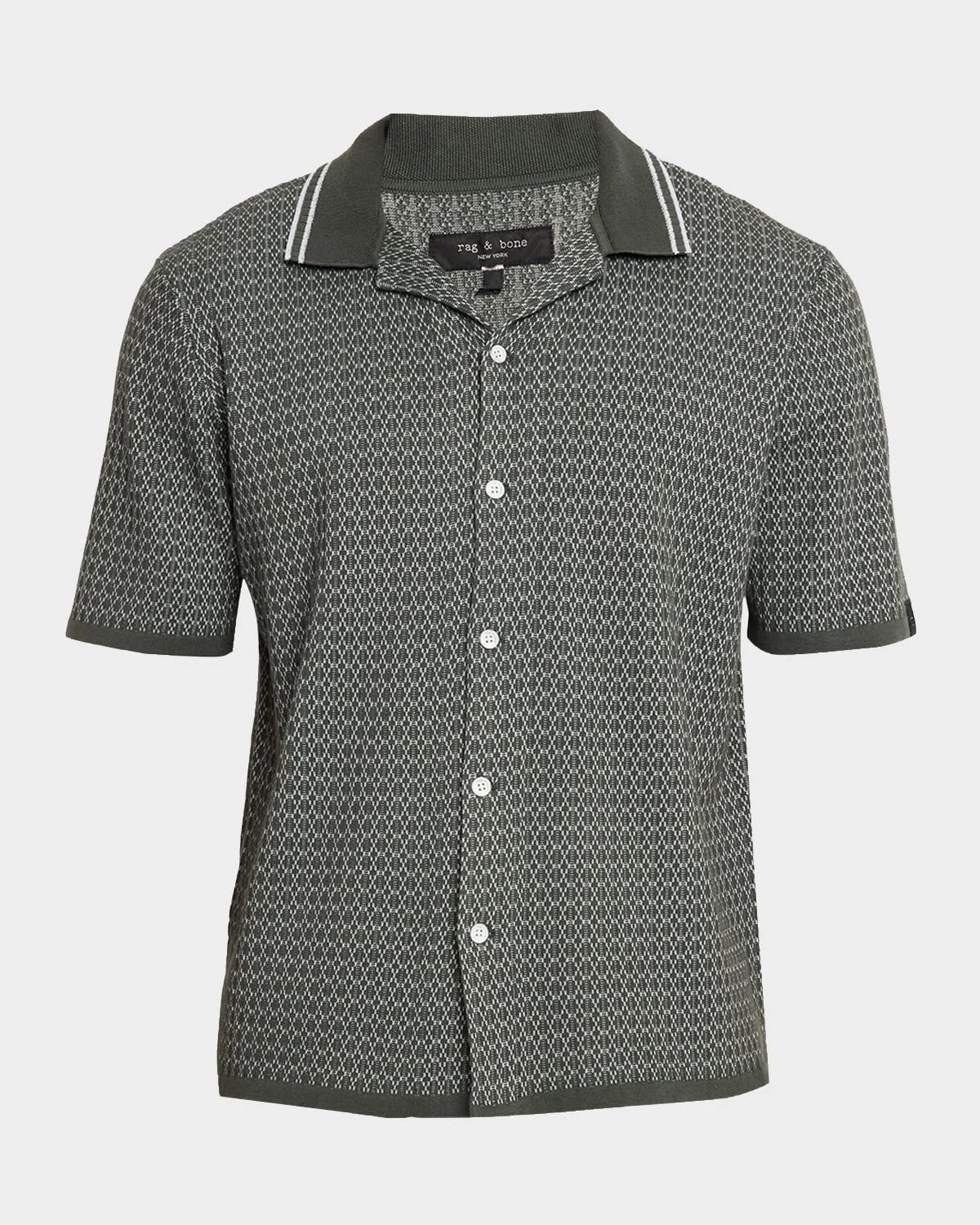 Men's Harvey Cotton-Blend Short-Sleeve Shirt - 1