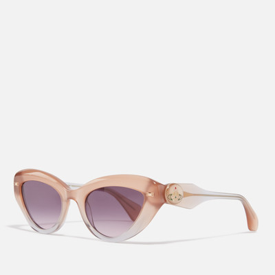 Vivienne Westwood Vivienne Westwood Women's Acetate Cat Eye Sunglasses - Gloss Milky Cream/Grey Gradient outlook