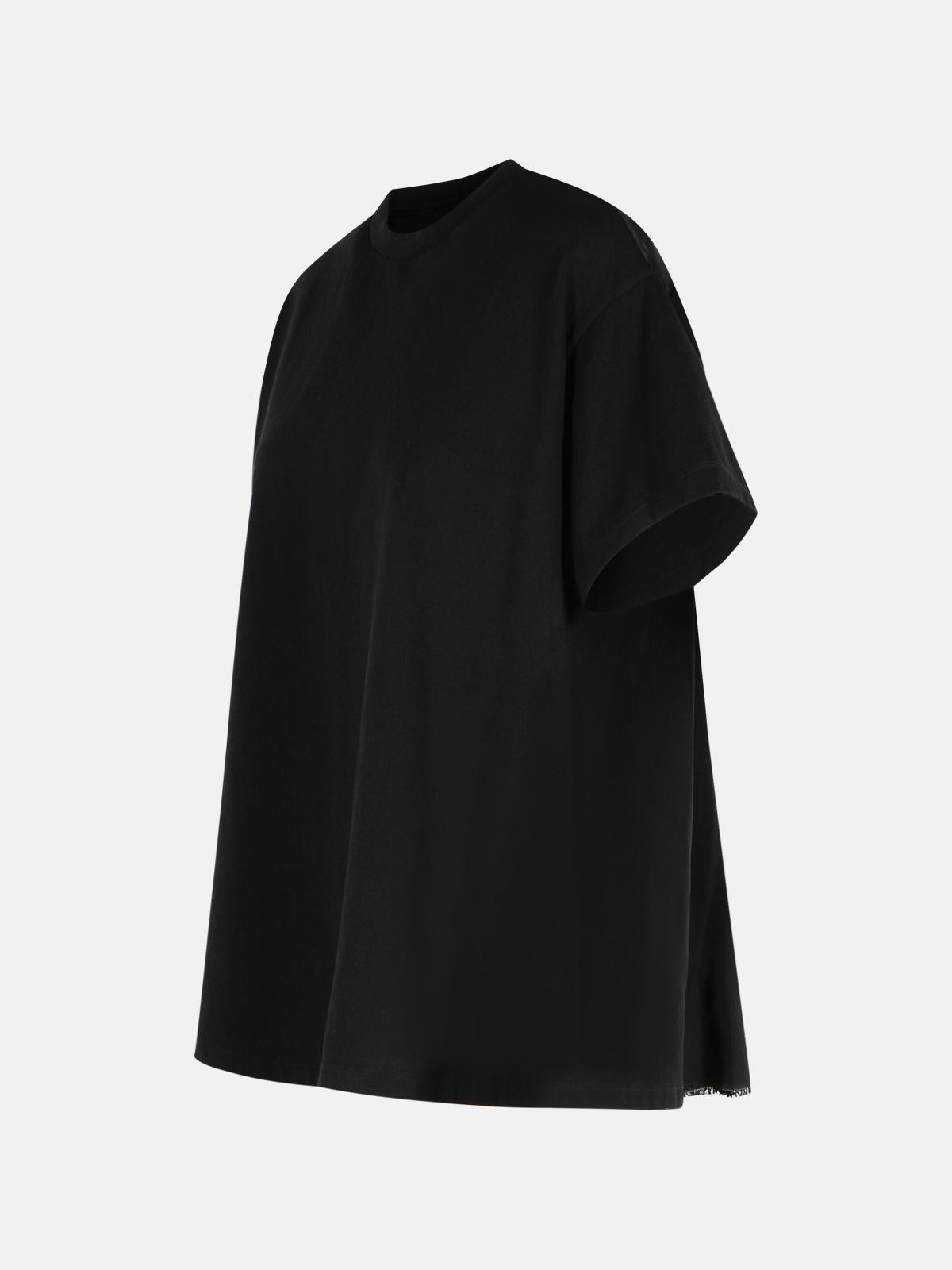 BLACK COTTON T-SHIRT - 2