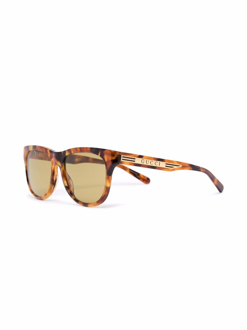 tortoiseshell-effect square-frame sunglasses - 2