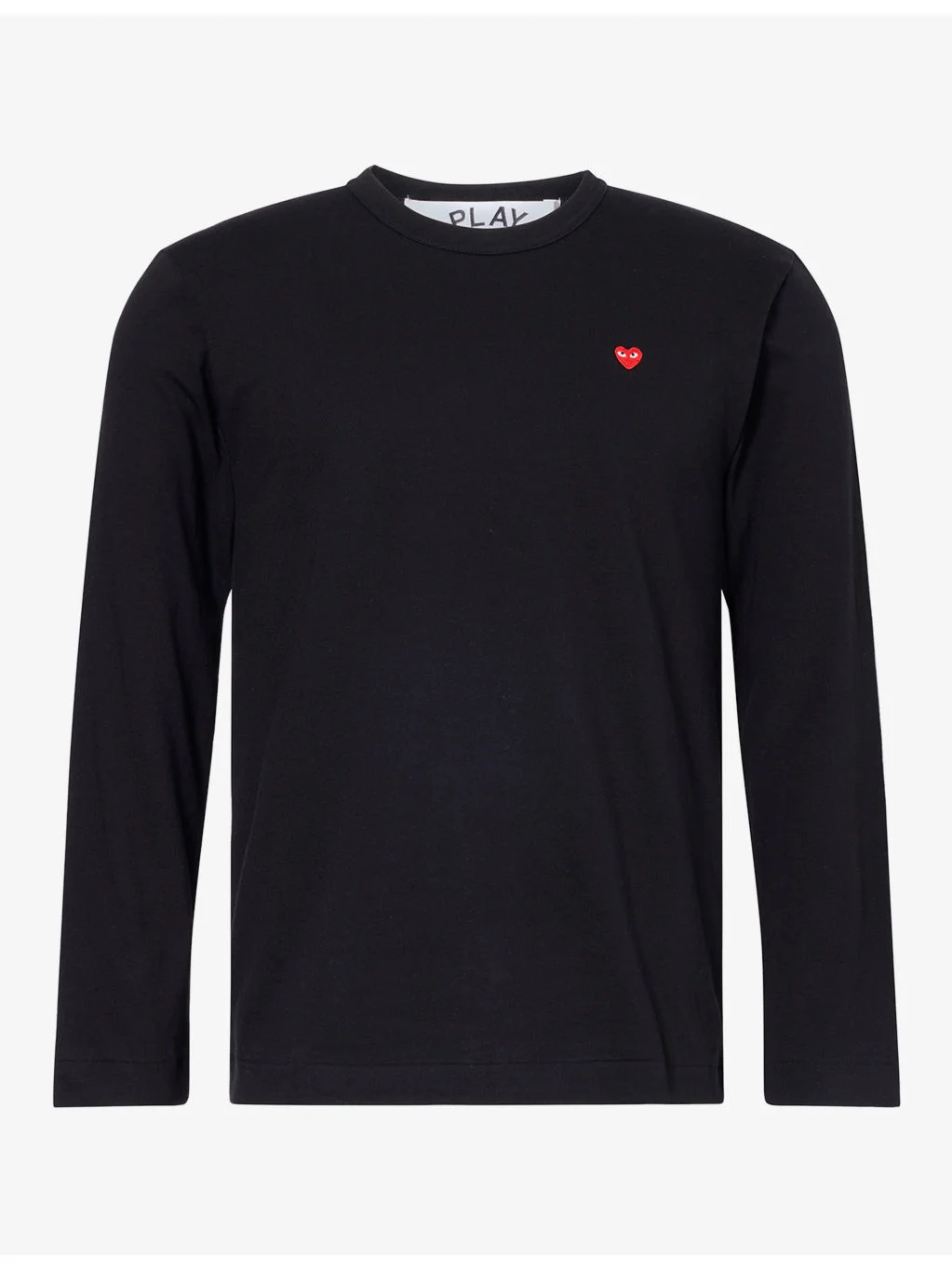Heart Motif-Logo Long-Sleeve Cotton T-Shirt - 1