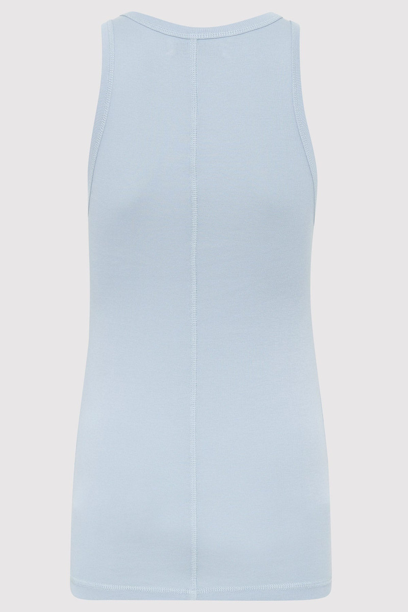 ST. AGNI Organic Cotton Singlet - Stone Blue outlook