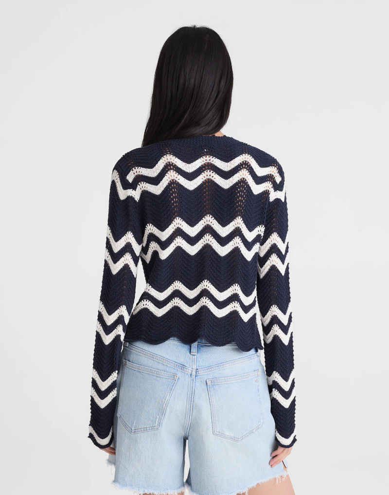 Madewell Wavy-Knit Cardigan outlook