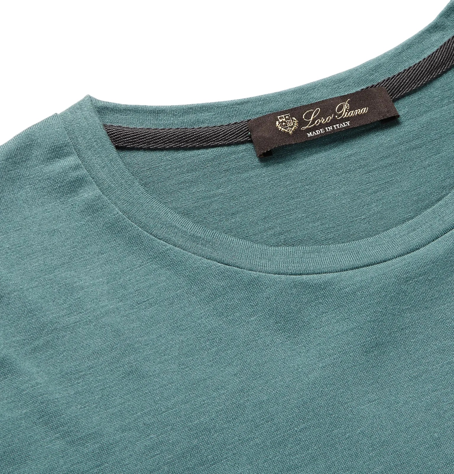 Slim-Fit Silk and Cotton-Blend Jersey T-Shirt - 6