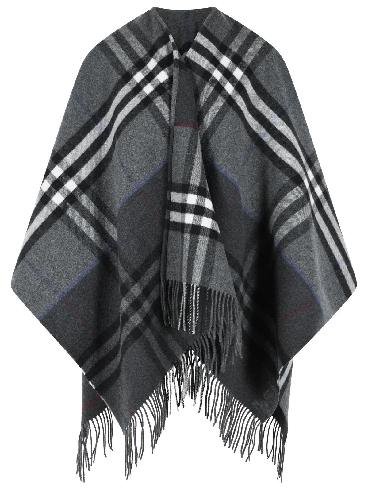Burberry 'Check' Grey Cashmere Cape Women - 1