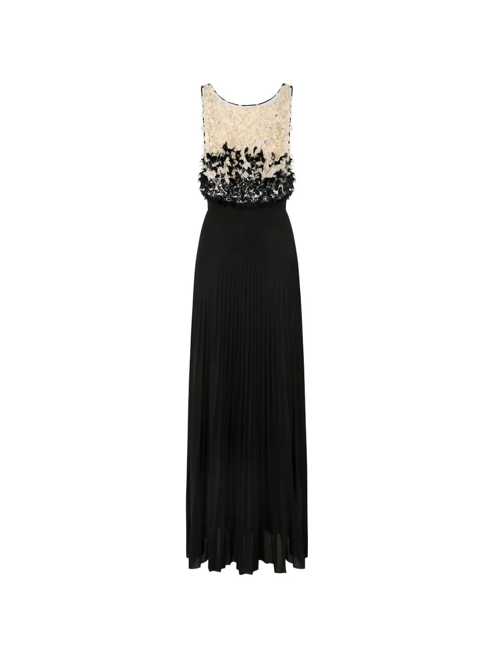 petal-embellished maxi dress - 1