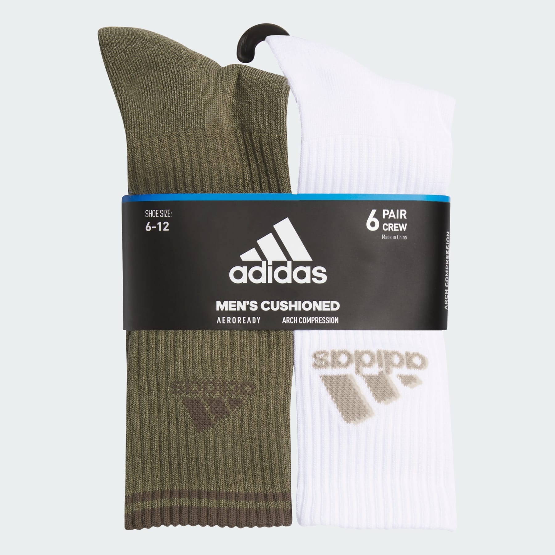 Athletic Cushioned Mixed 2.0 6-Pack Crew Socks - 3