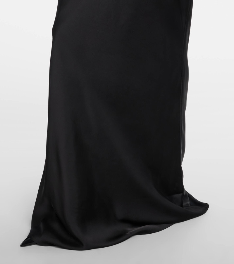 Obie draped satin gown 5