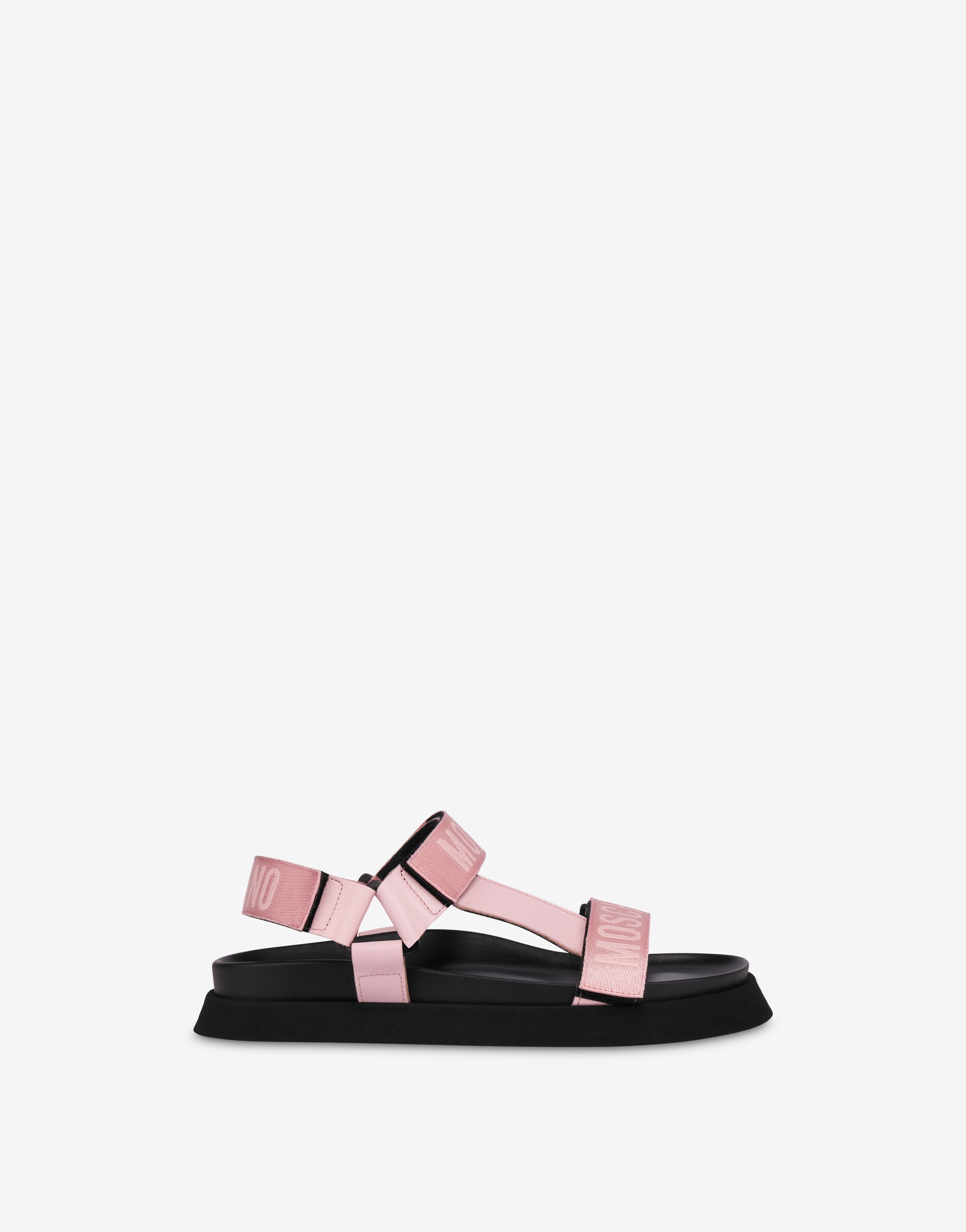 LOGO TAPE PLATFORM SANDALS - 2