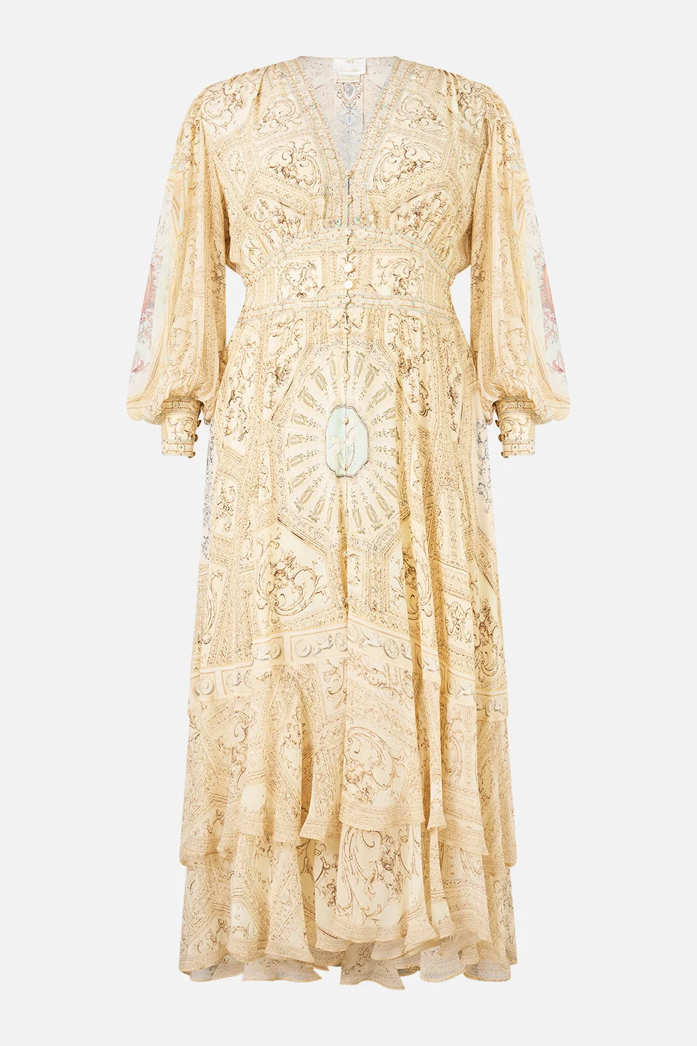LONG BUTTON FRONT DRESS - 1