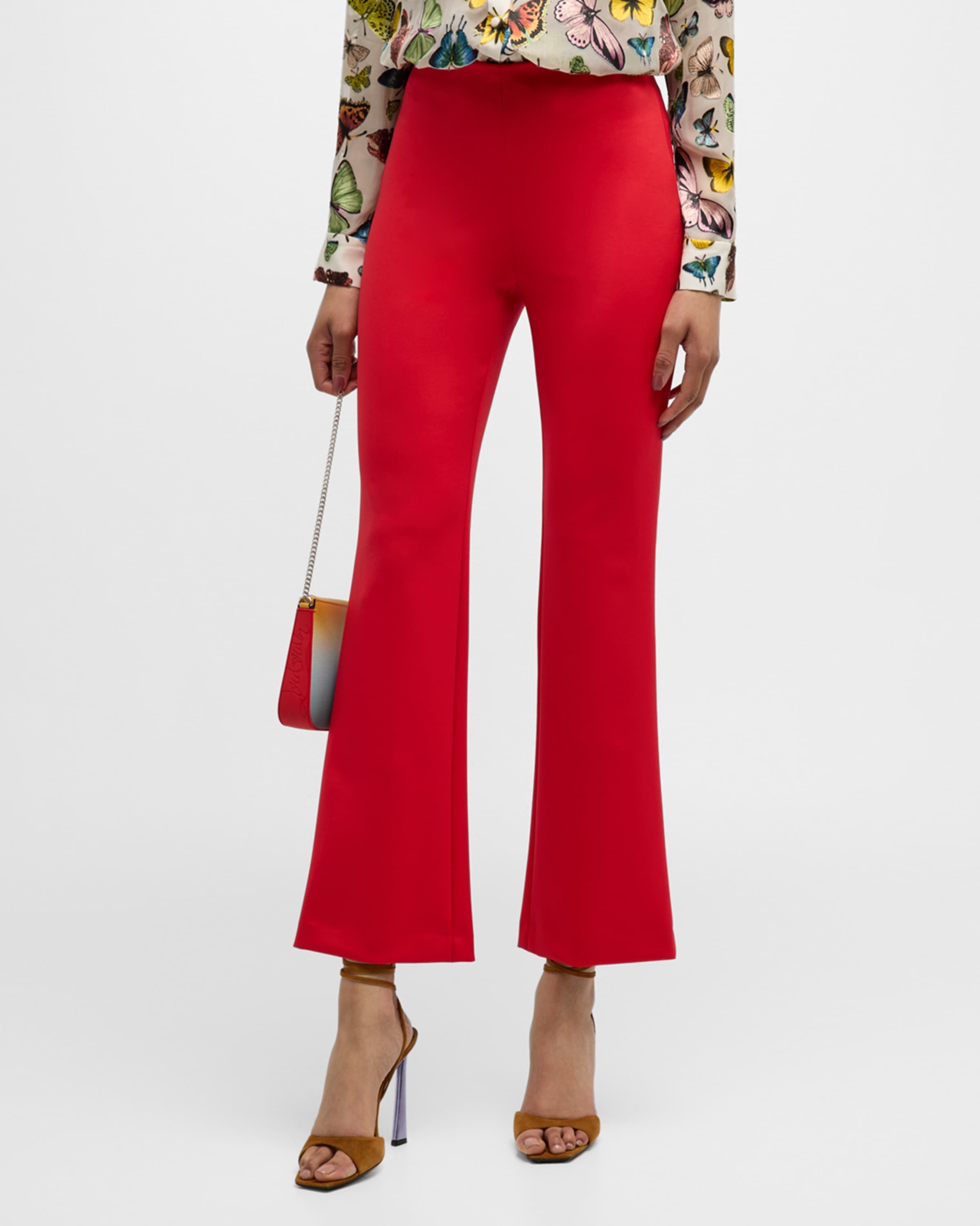 High-Rise Cropped Bootcut Pants - 2