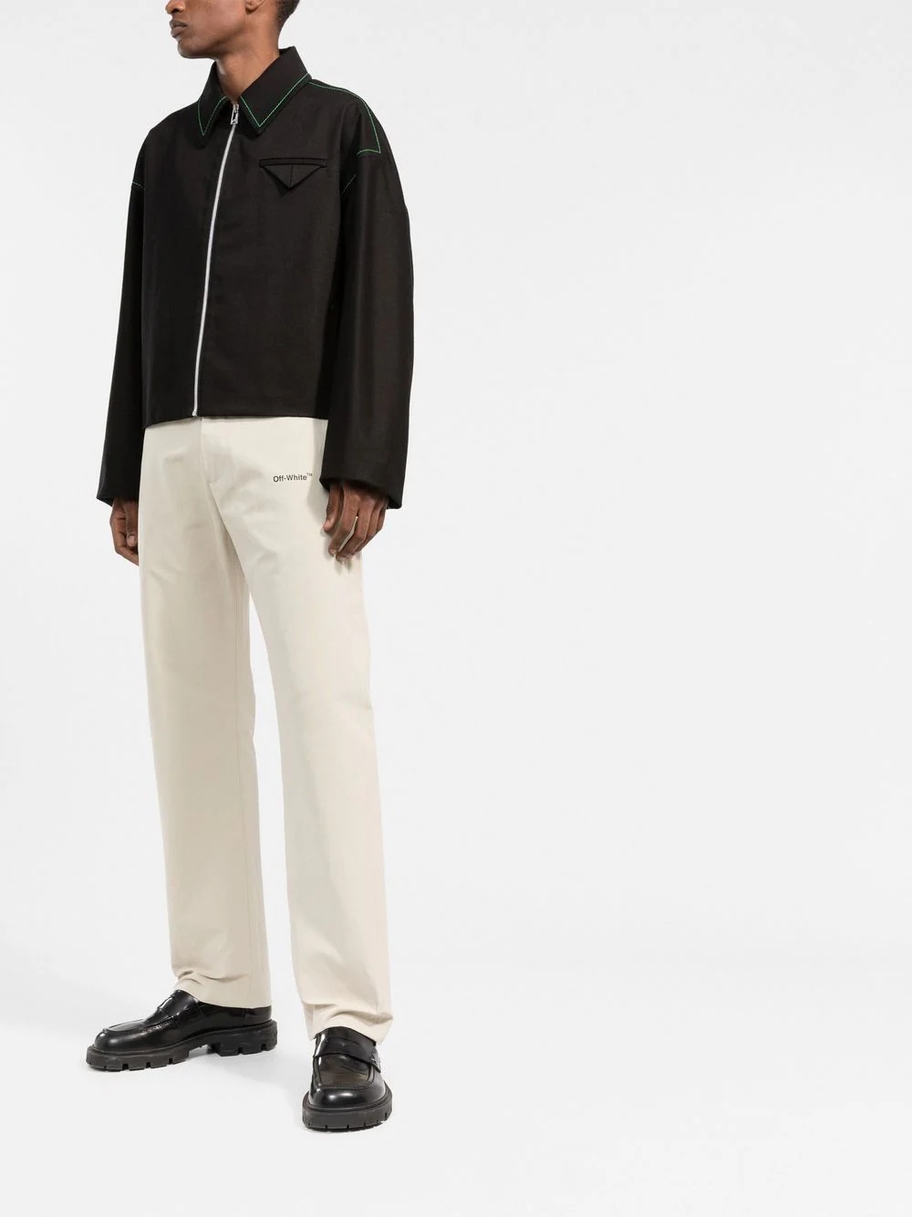 straight-leg chino trousers - 2