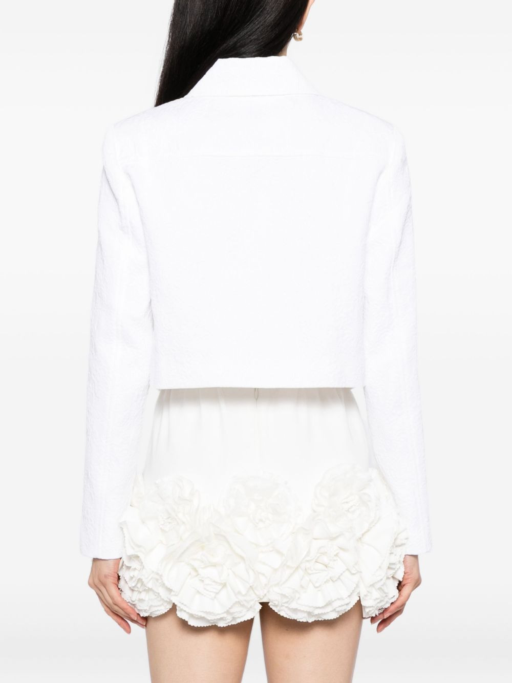 floral-cloque jacket - 4