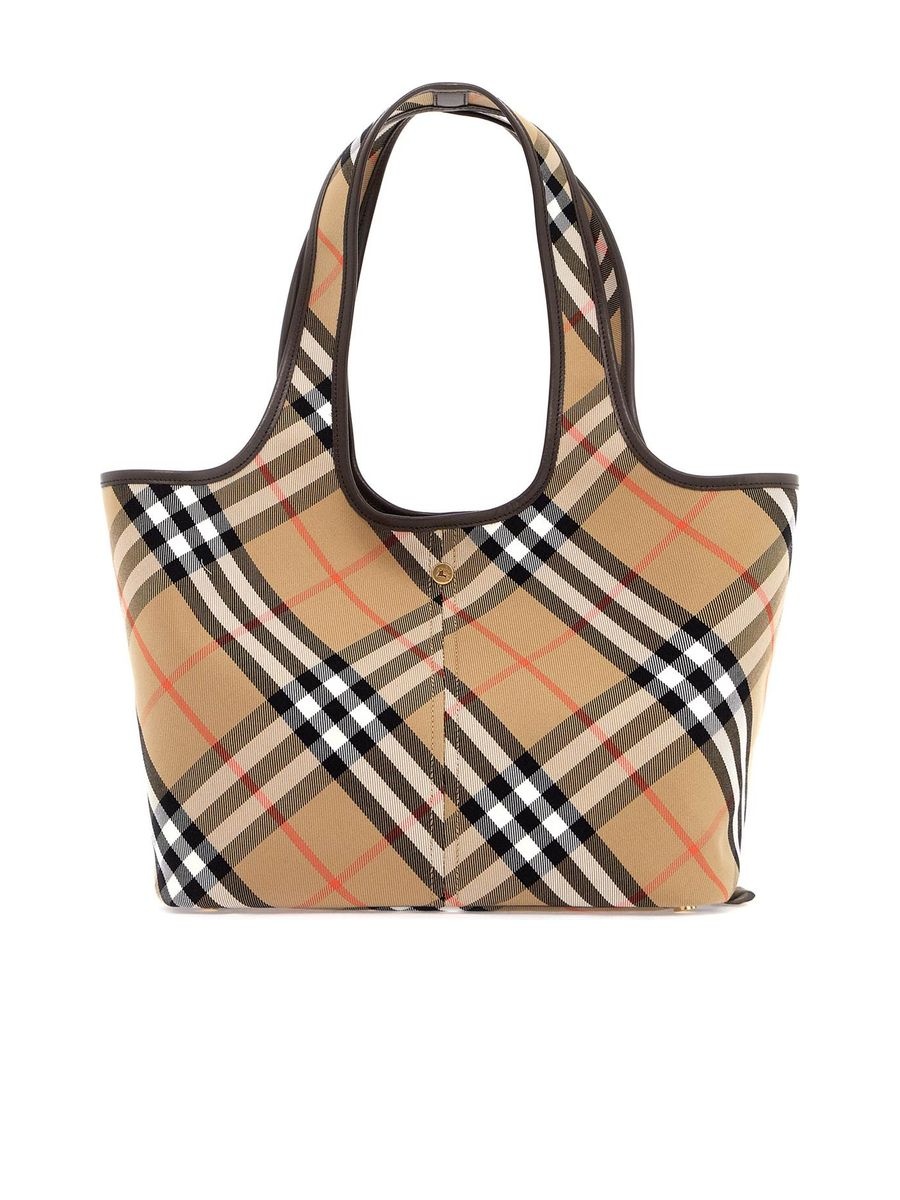 Small Checked Tote Bag - 1