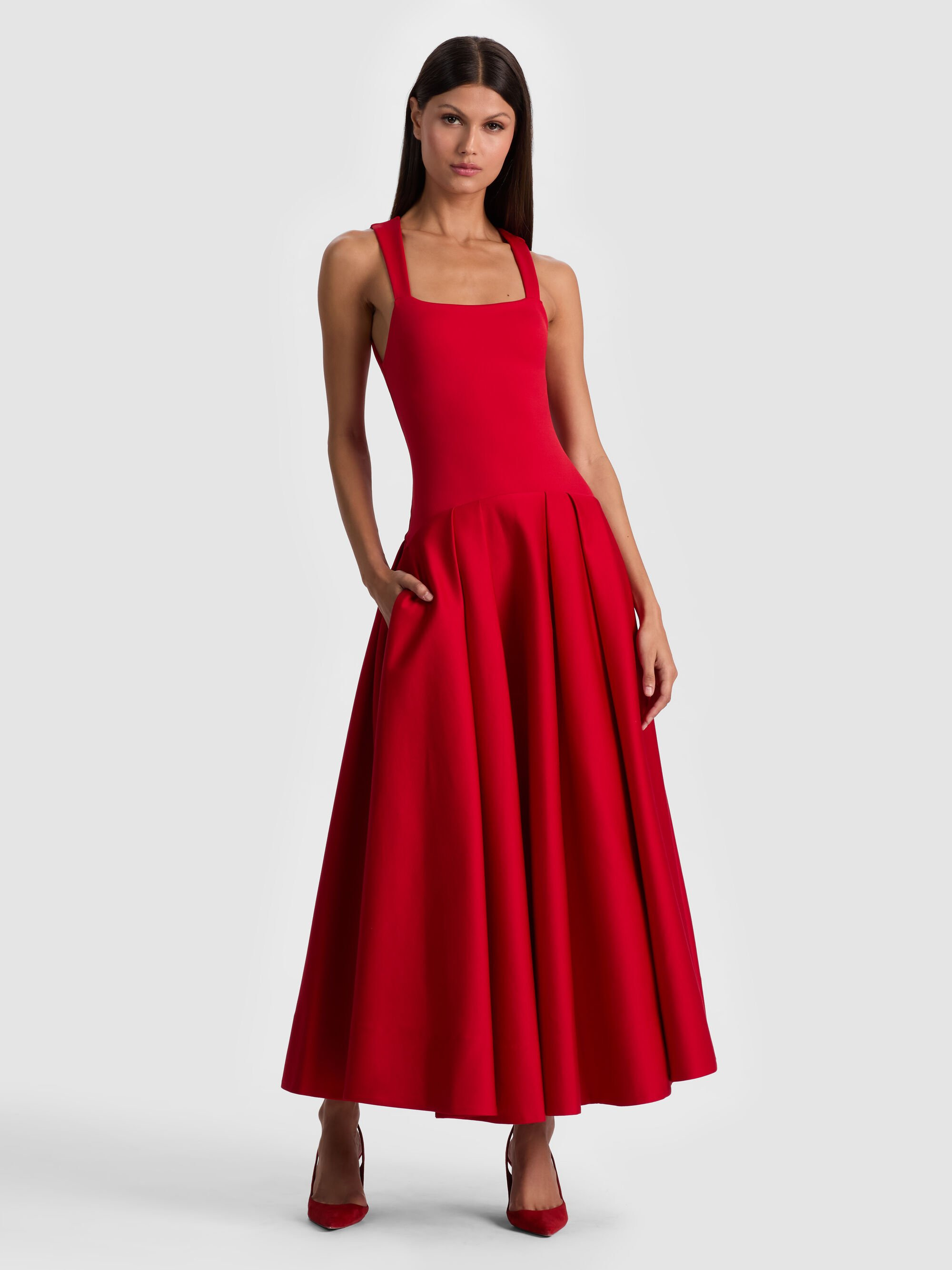 ADLEY DROP WAIST MIDI DRESS - 2