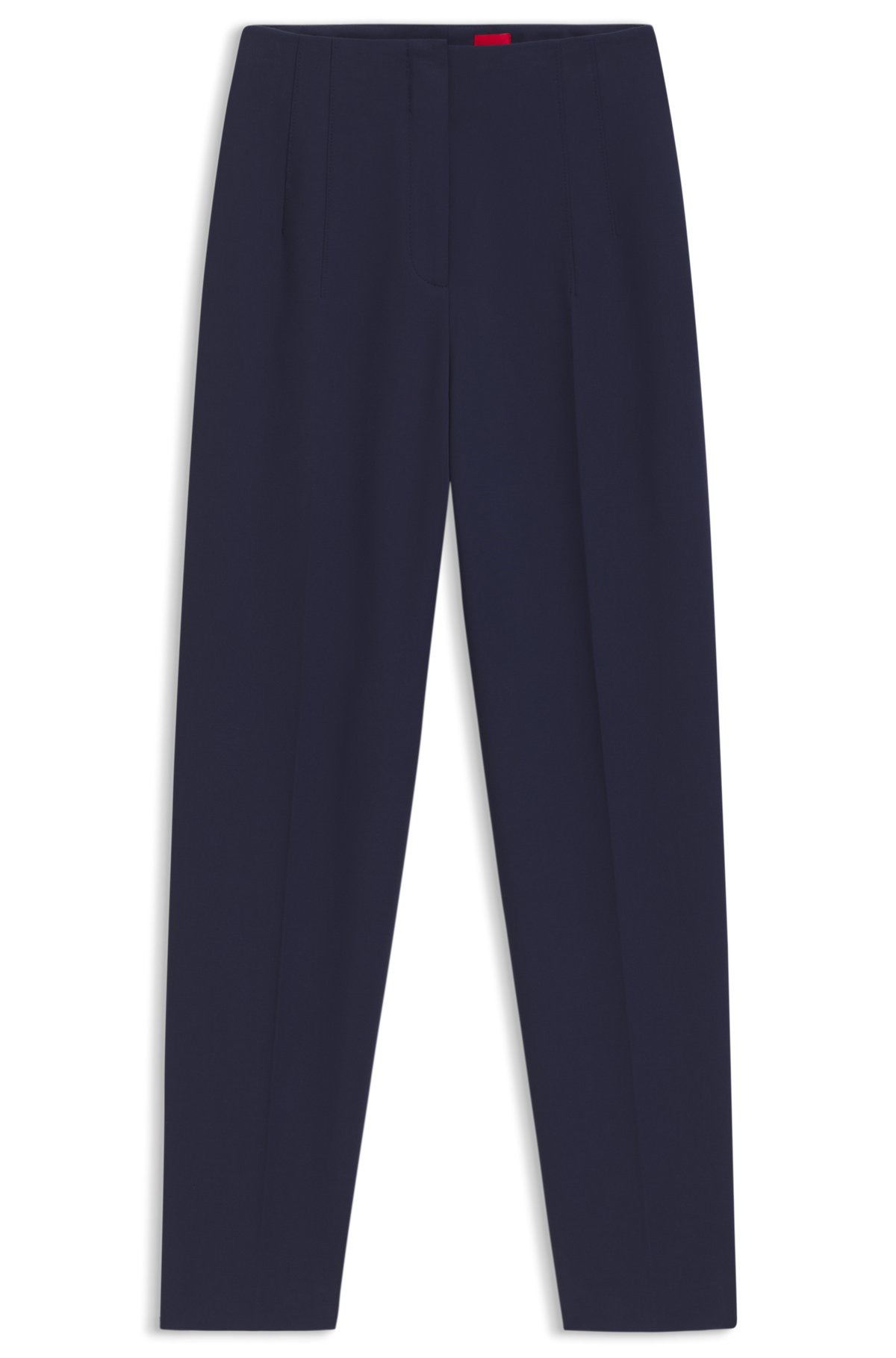 REGULAR-FIT PANTS WITH WIDE LEG IN STRETCH FABRIC - 1