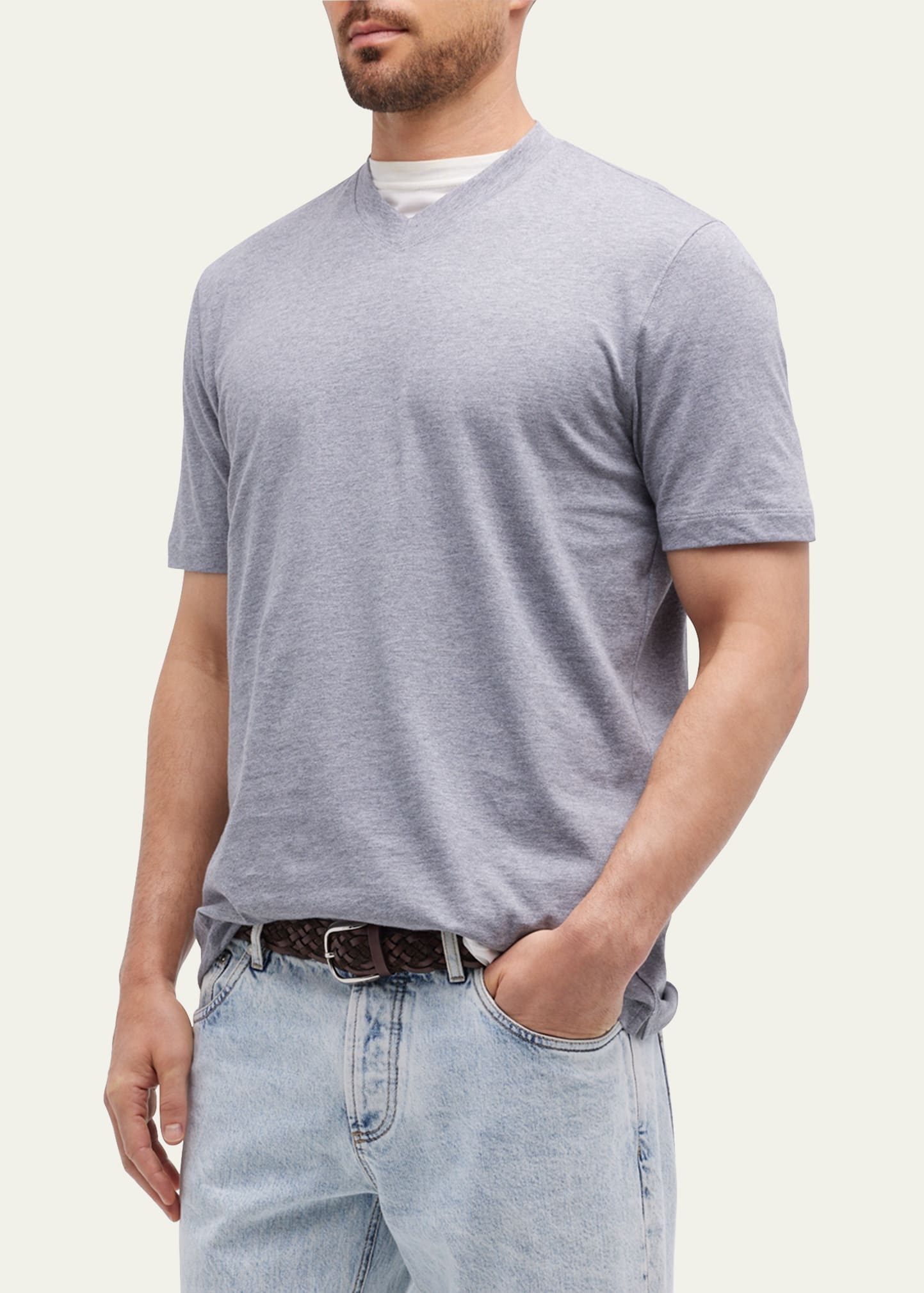 Men's Basic-Fit V-Neck T-Shirt - 2