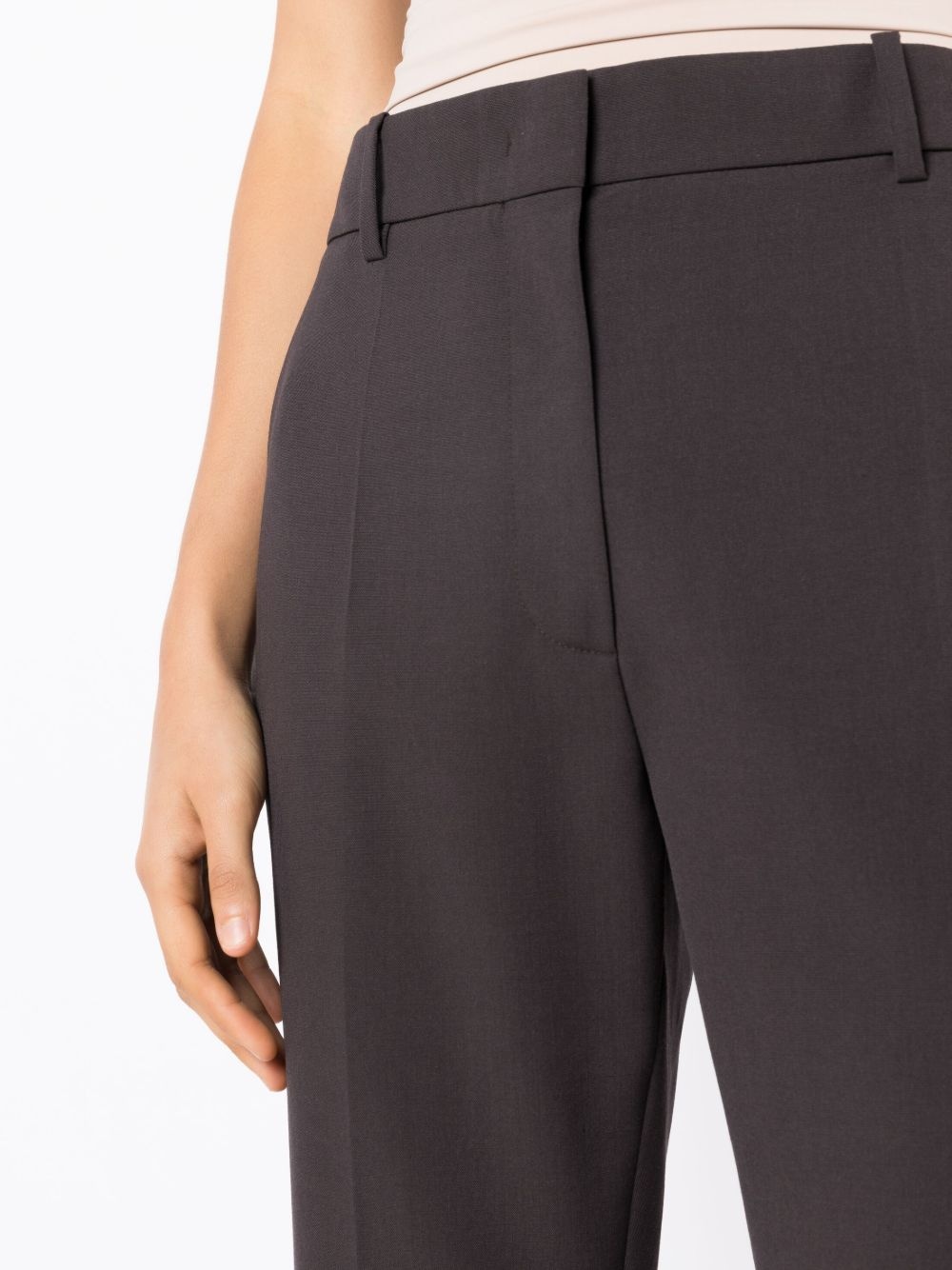 high-waisted flared trousers - 5